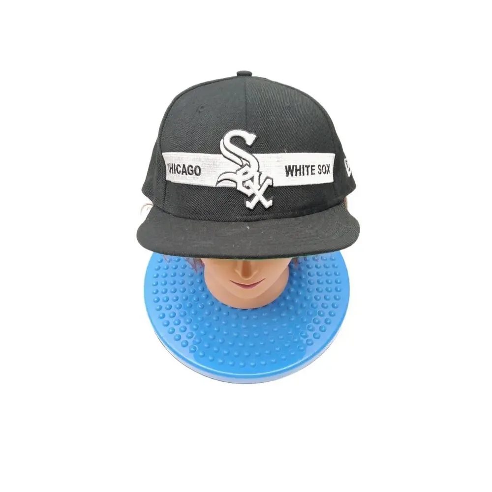 Vintage Chicago White Sox MLB hat Black‎ Spell Out Baseball Snap Back Cap